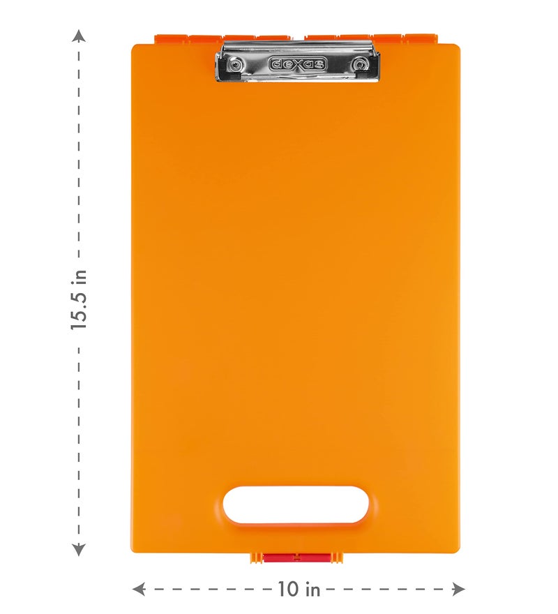 Dexas Clipcase Storage Clipboard with Handle, Orange - Image 2